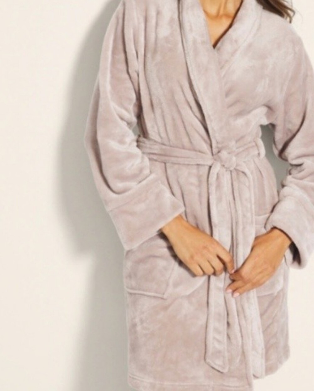 NWOT Soma Plush Robe in Light Gray Large/XL